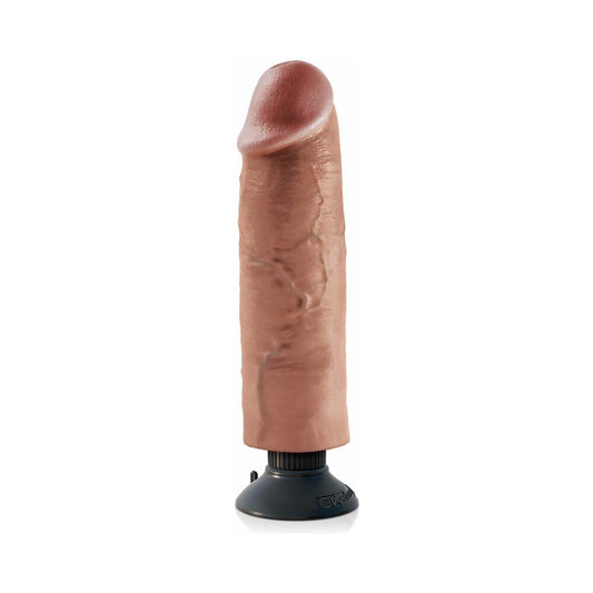 Pipedream King Cock 10 in. Vibrating Cock Poseable Dildo With Suction Cup Tan