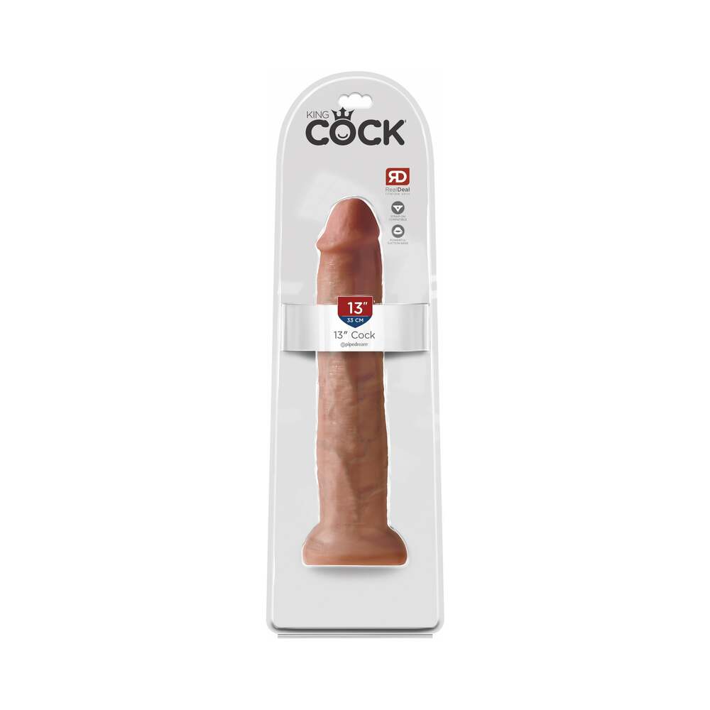 Pipedream King Cock 13 in. Cock Realistic Dildo With Suction Cup Tan