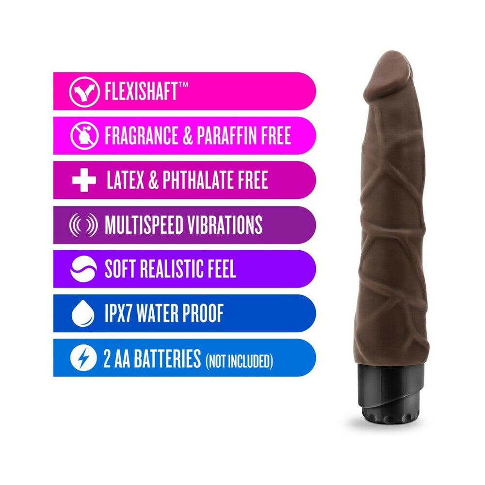 Dr. Skin Vibe 1 Dildo 9in Vibr Brown