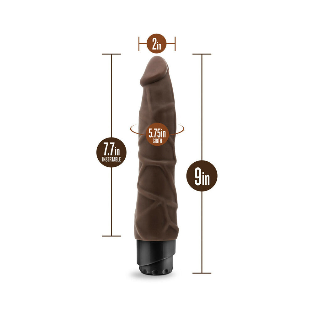 Dr. Skin Vibe 1 Dildo 9in Vibr Brown