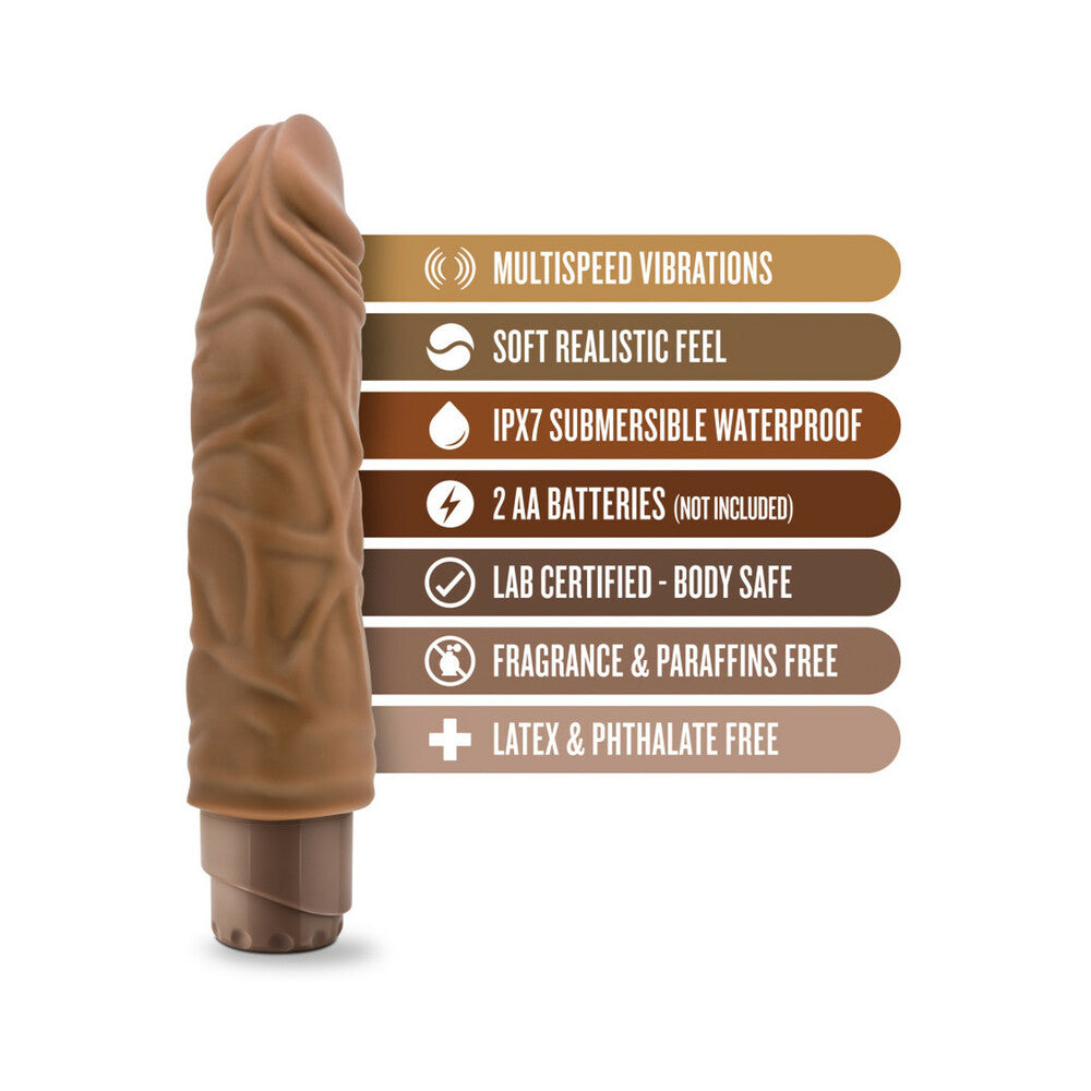 Dr. Skin Vibe 10 Realistic 8.5 in. Vibrating Dildo Tan