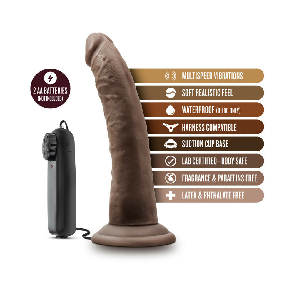 Dr. Skin Dr. Dave 7in Vibr Dildo Brown