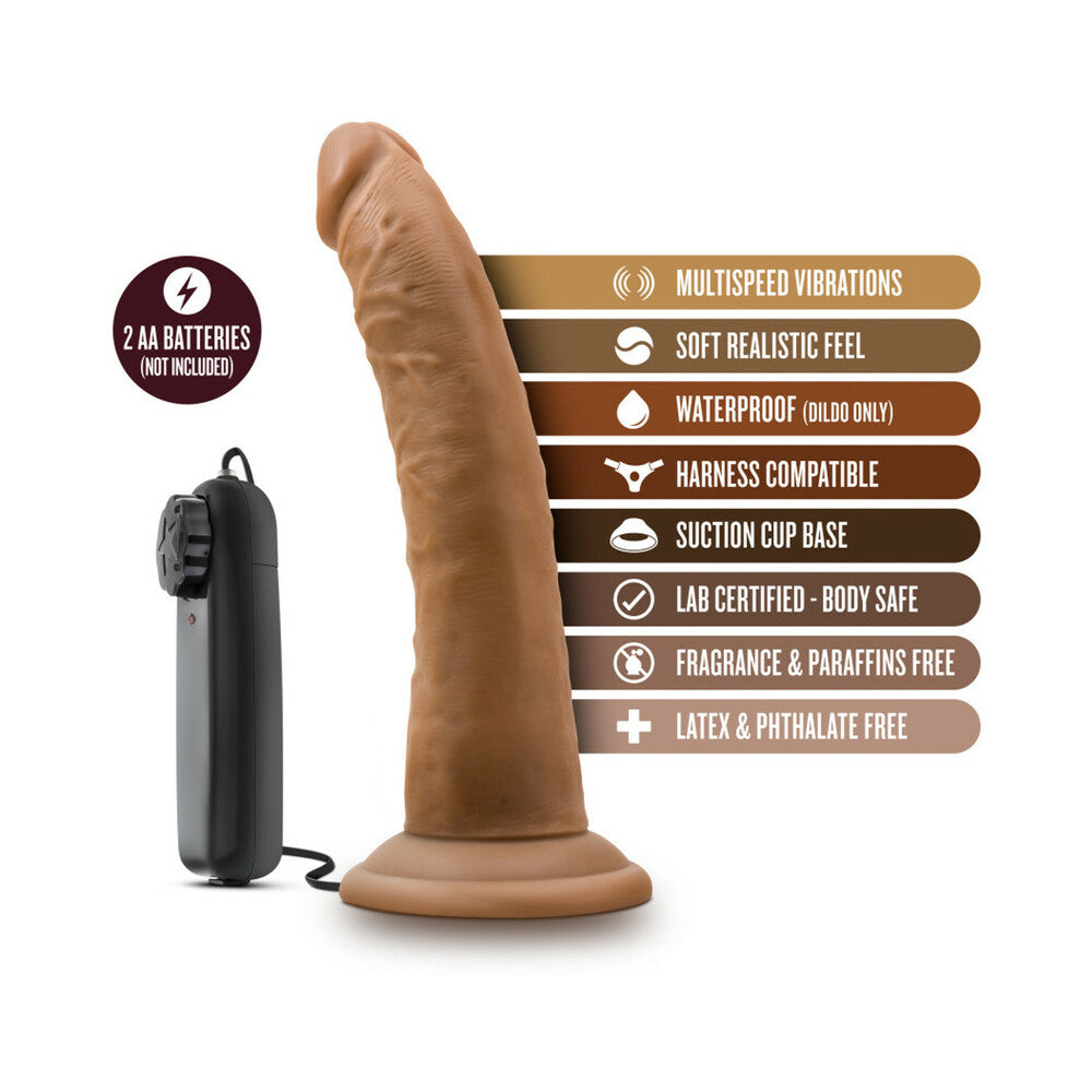 Dr. Skin Dr. Dave Realistic 7 in. Vibrating Dildo Tan