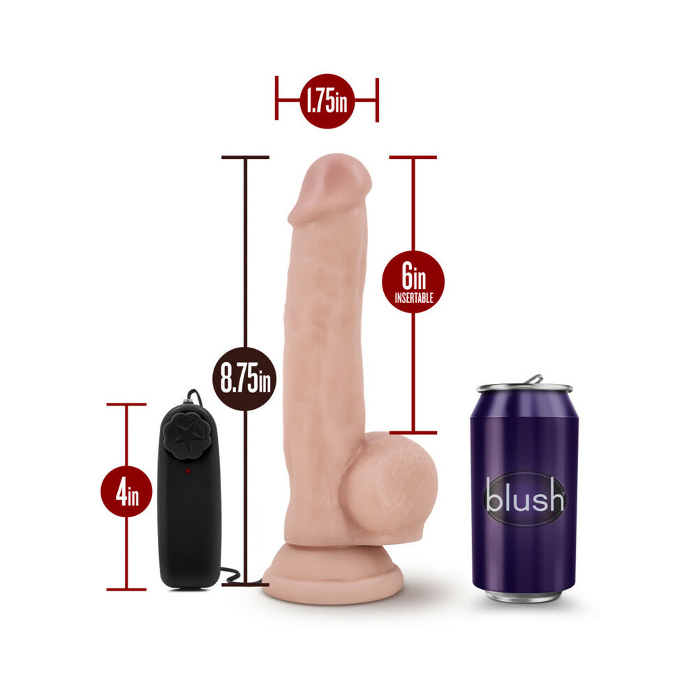 Dr. Skin Dr. Jay Realistic 8.75 in. Vibrating Dildo with Balls Beige