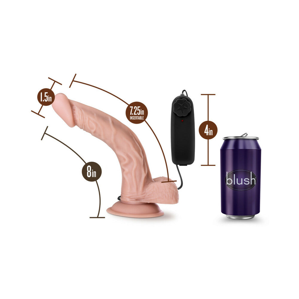 Dr. Skin Dr. Sean Realistic 8 in. Vibrating Dildo with Balls Beige