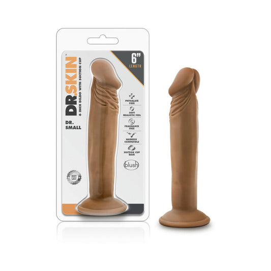 Blush Dr. Skin Dr. Small Realistic 6 in. Dildo with Suction Cup Tan