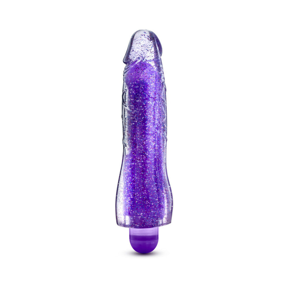 Glow Dicks Molly Color Changing 8 in. Vibrating Dildo Glitter Purple
