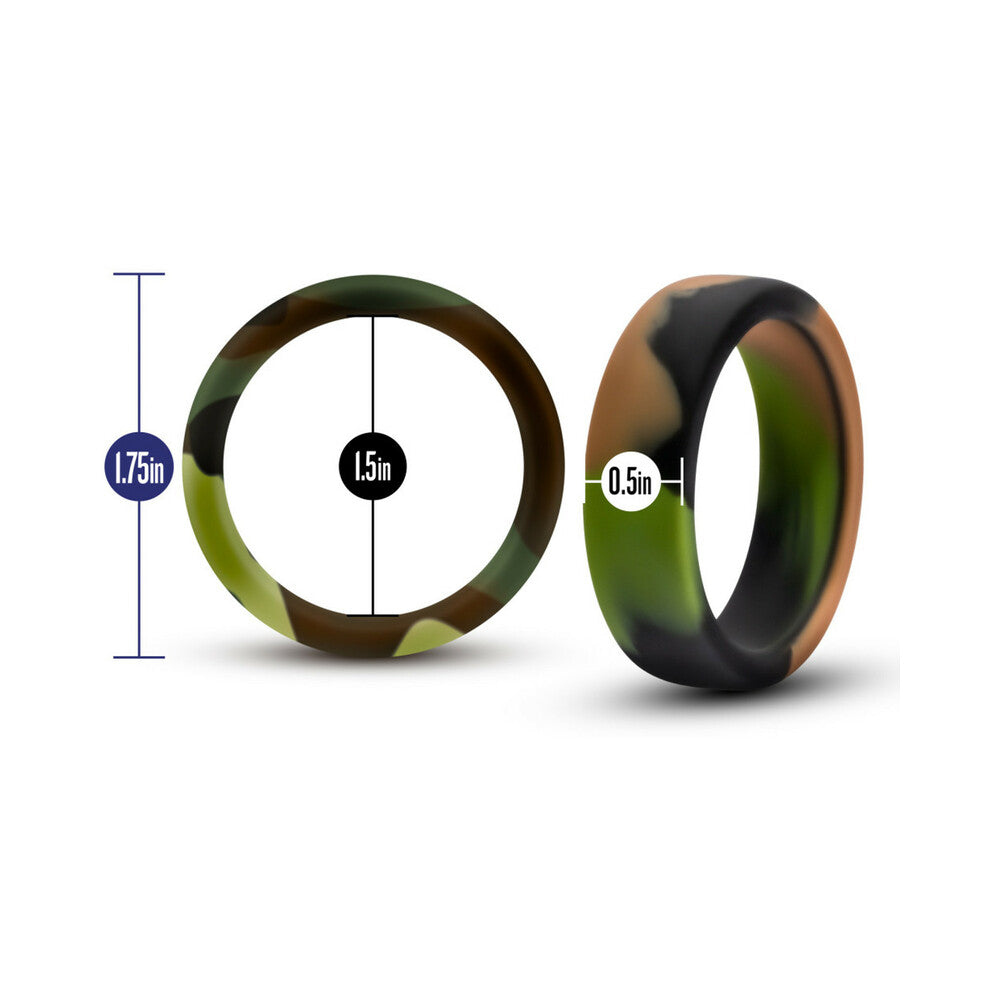 Performance Silicone Camo Cock Ring Green Camouflage