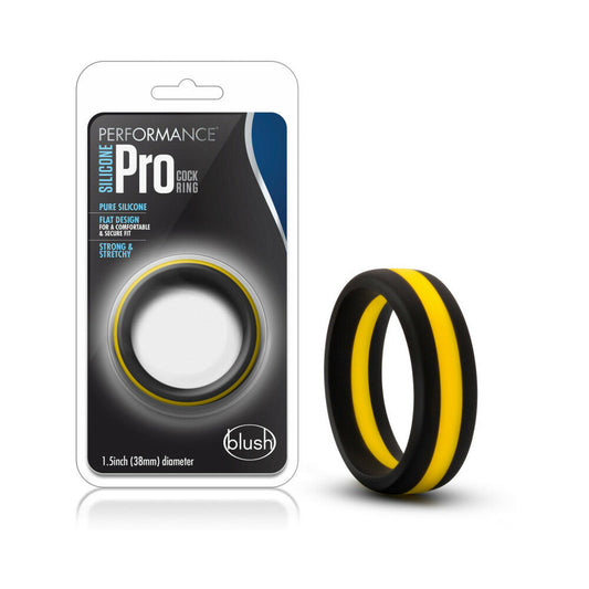 Blush Performance Silicone Go Pro Cock Ring Black/Gold/Black