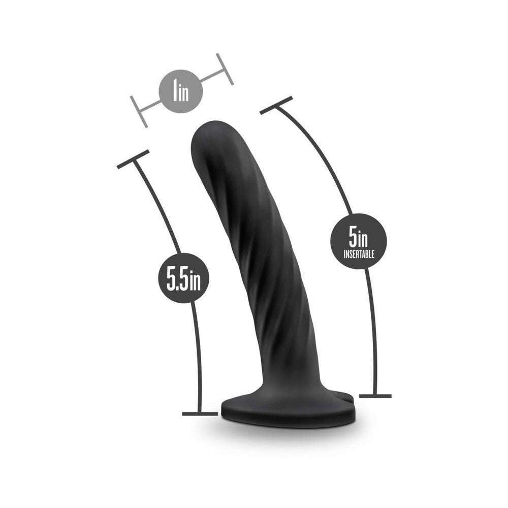 Temptasia Twist 5.5in Dildo Medium Black