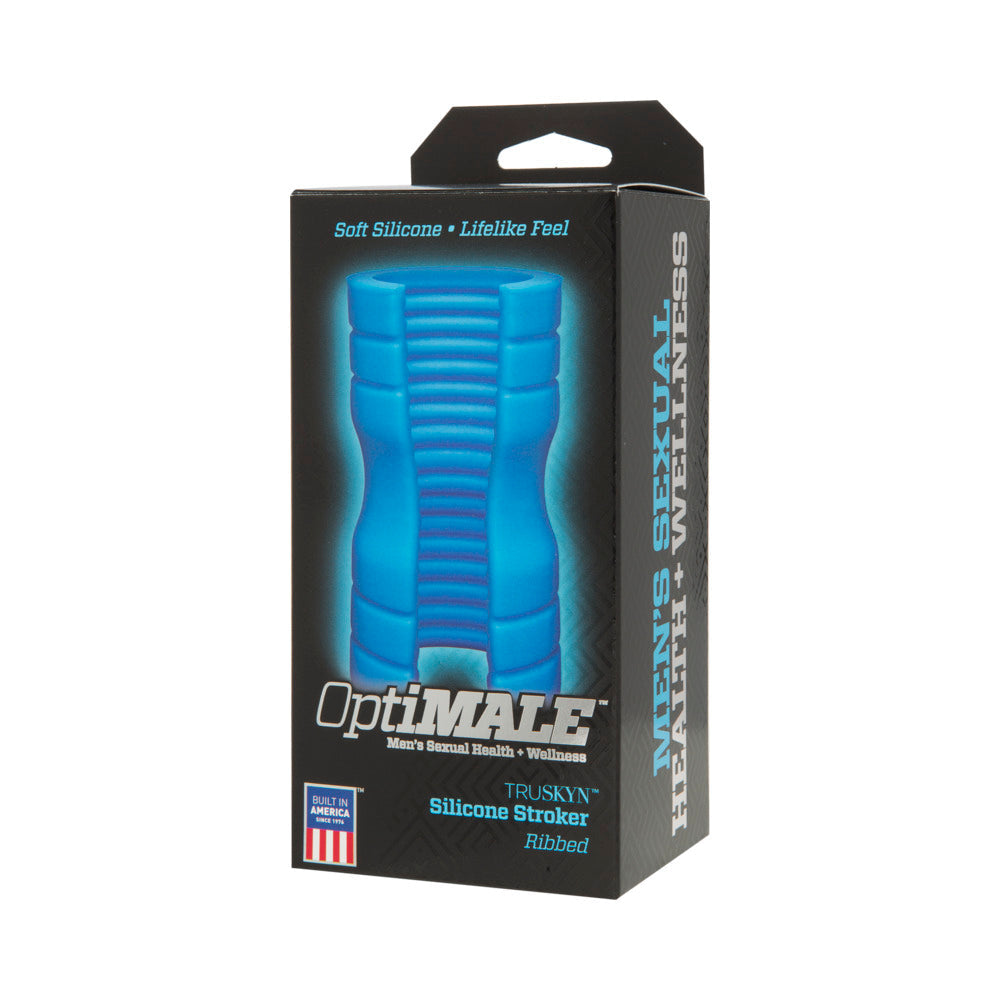 OptiMALE TRUSKYN Sili Stroker Ribbed Blu