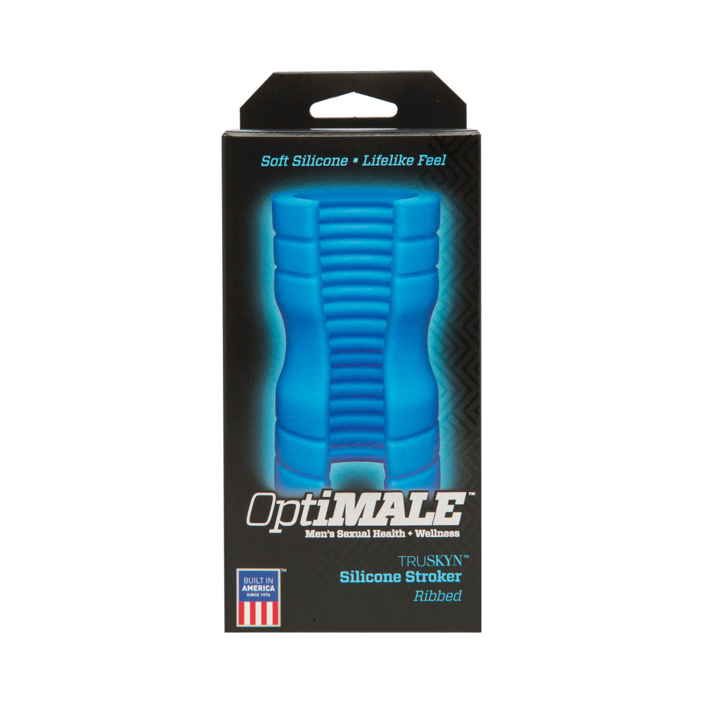 OptiMALE TRUSKYN Sili Stroker Ribbed Blu