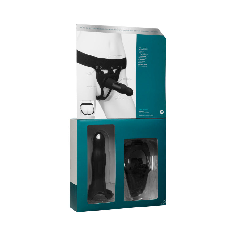 Be Daring Body Extensions Hollow Slim Dong Strap-On 2-Piece Set Black