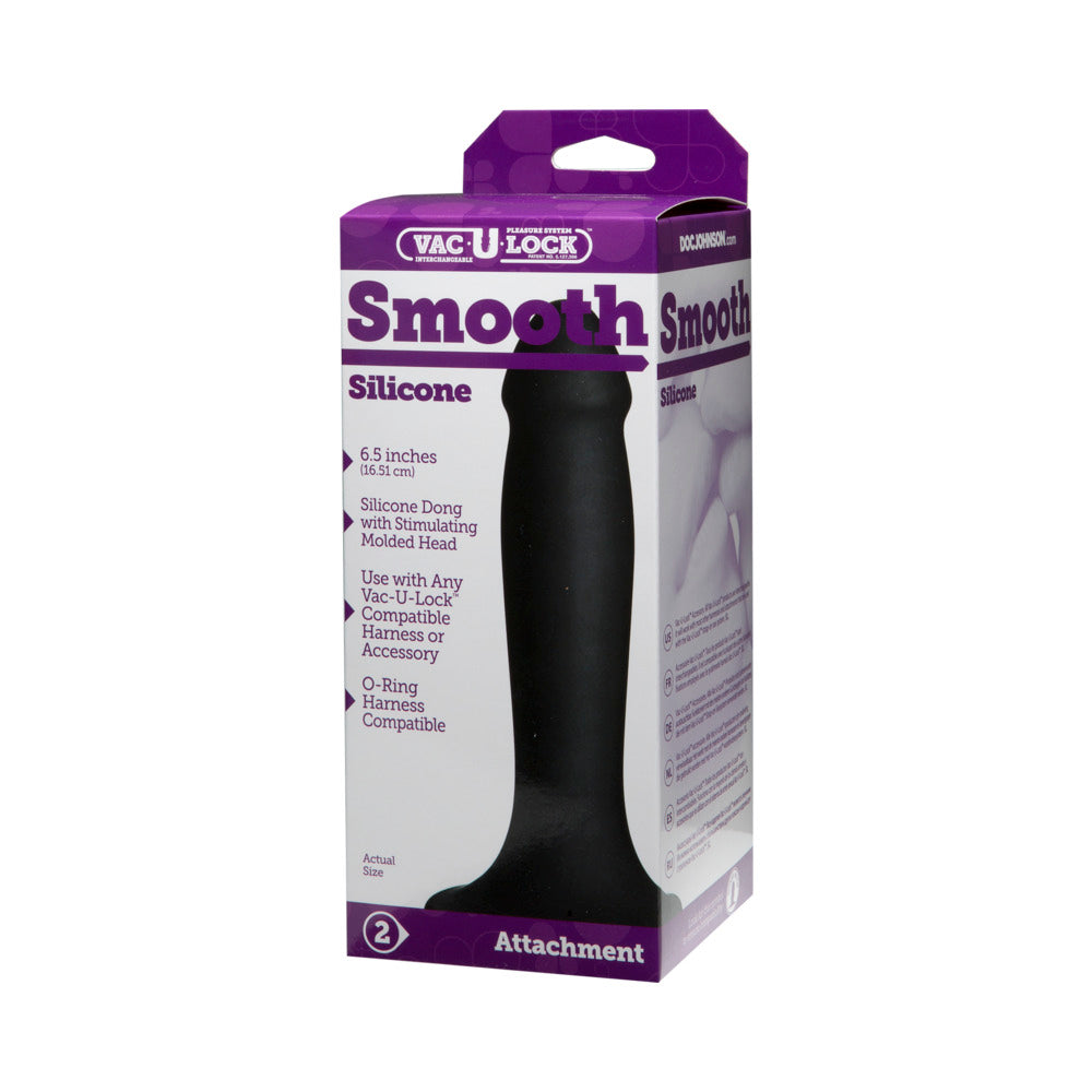 Vac-U-Lock - Silicona lisa, color negro