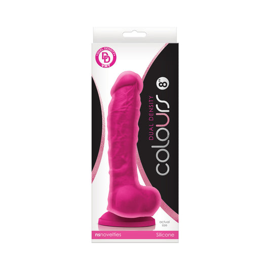 Colours Dual Density 8 in. Dildo Pink