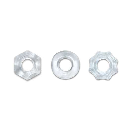 Renegade Chubbies Cock Rings 3pk Clear