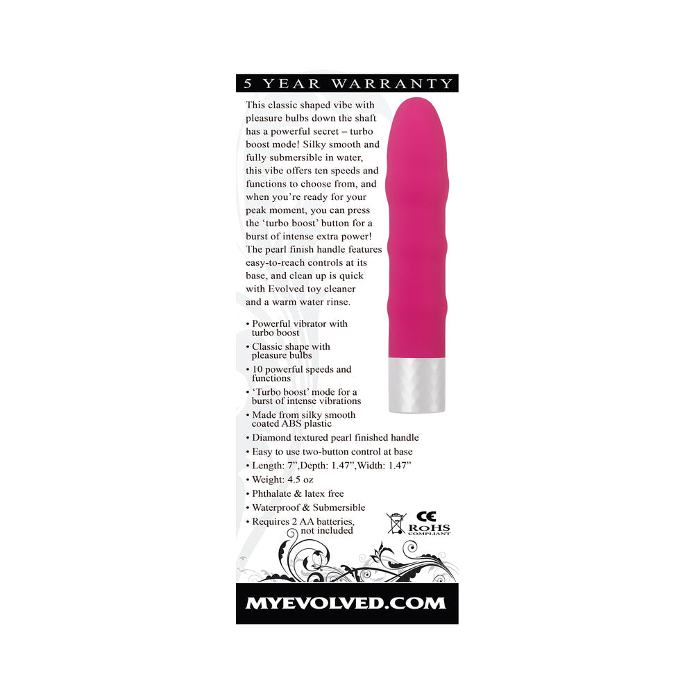 Vibrador Evolved Ignite SlimlineVibe de 10 velocidades, color rosa