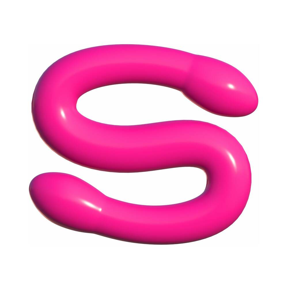 Classix Double Whammy 17.25 in. Flexible Dual-Ended Dildo Pink