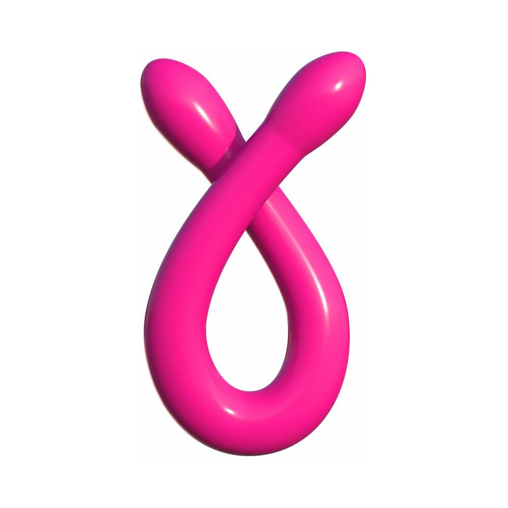 Classix Double Whammy 17.25 in. Flexible Dual-Ended Dildo Pink