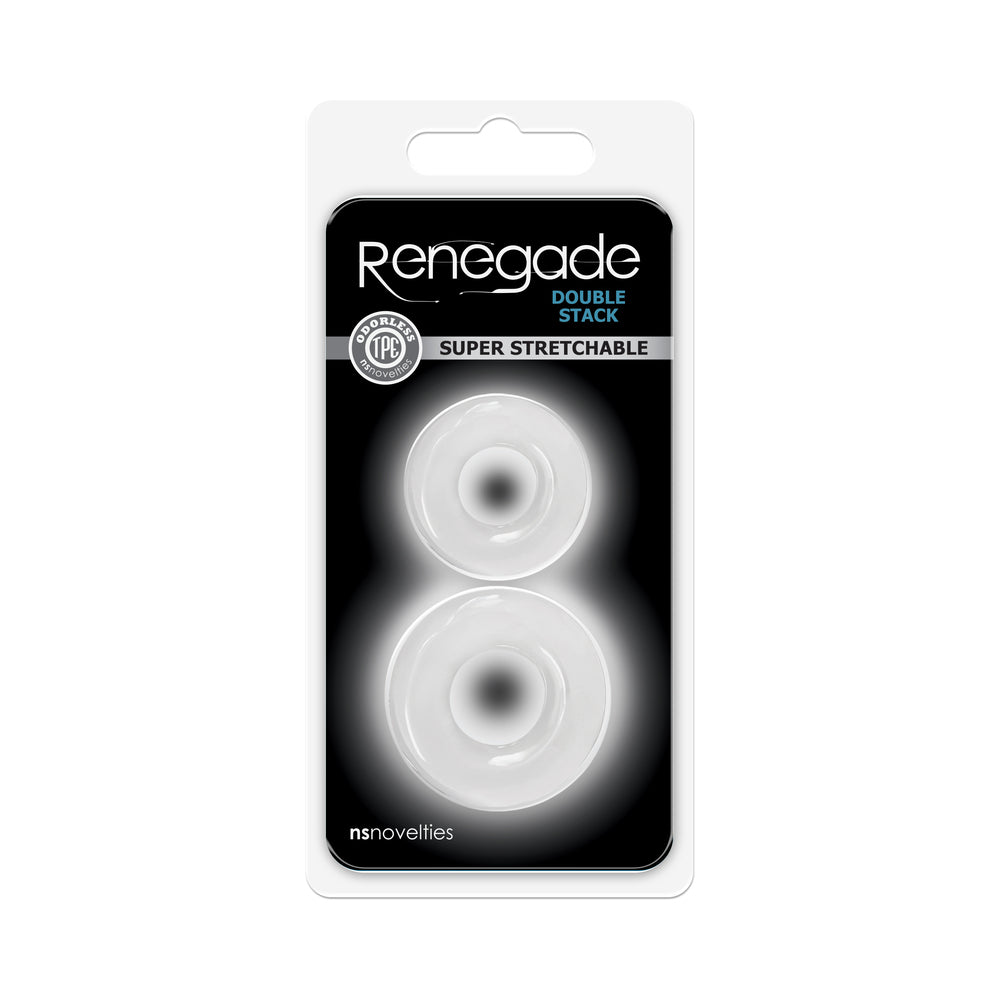 Renegade Double Stack Cock Rings 2-Pack Clear