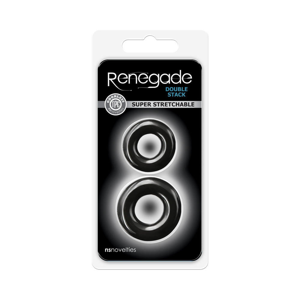 Renegade Double Stack Cock Rings 2-Pack Black