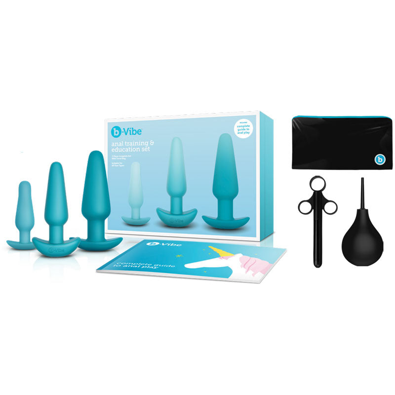 b-Vibe 7-Piece Anal Training & Education Set Teal