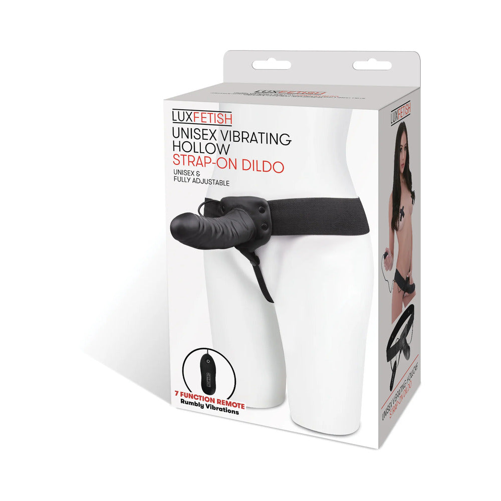 Vibrador unisex con correa hueca Lux Fetish