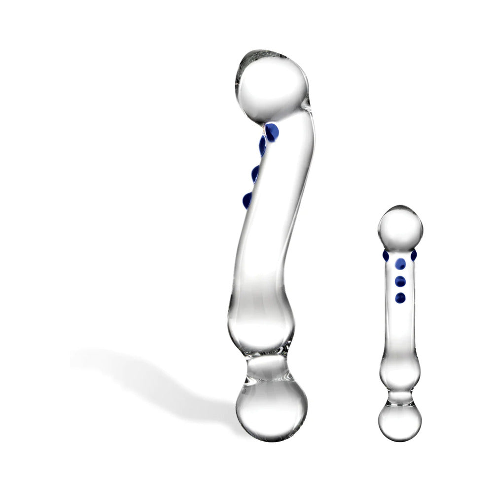 Glas 6in Textured G-Spot Glass Dildo