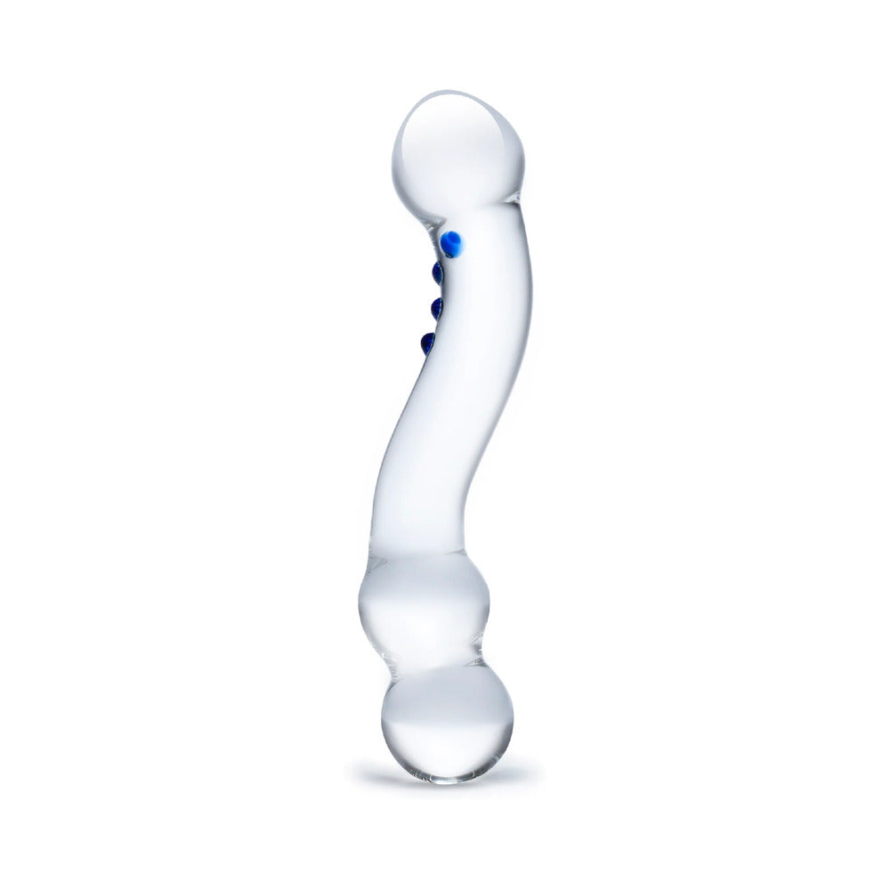 Glas 6in Textured G-Spot Glass Dildo