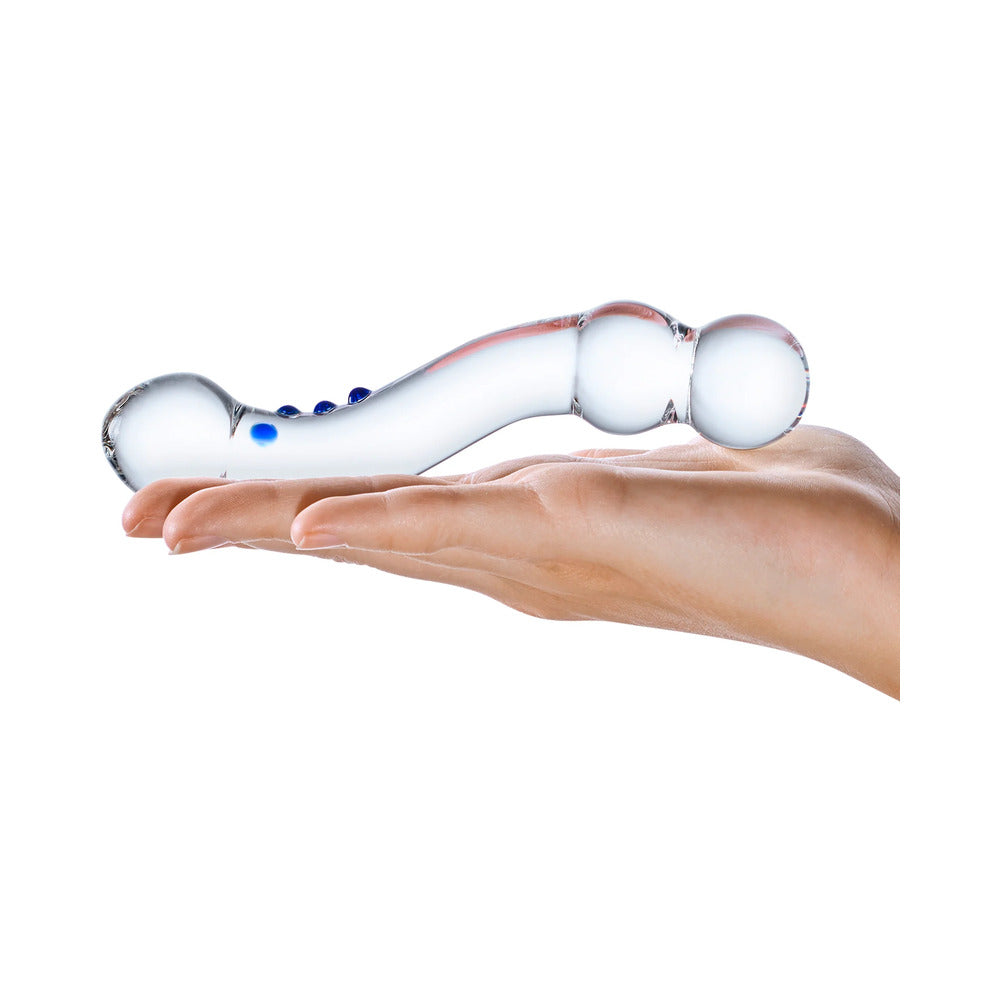 Glas 6in Textured G-Spot Glass Dildo