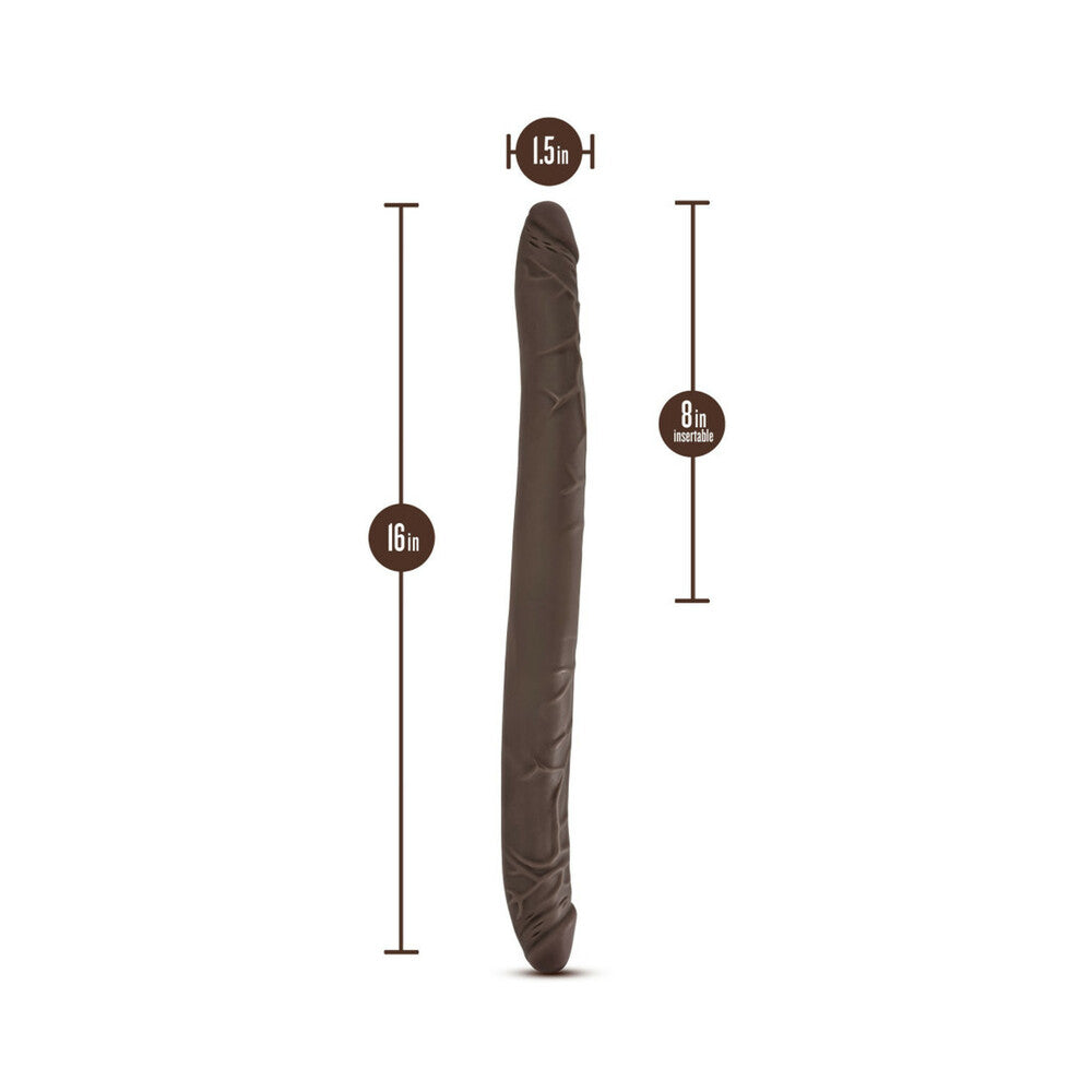 Dr. Skin 16 in. Double Dildo Brown