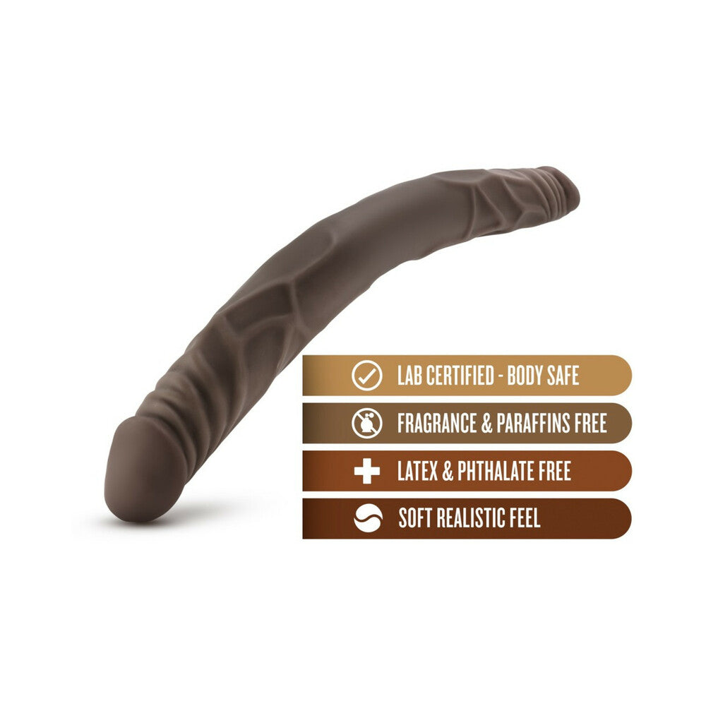 Dr. Skin 14in Double Dildo Brown