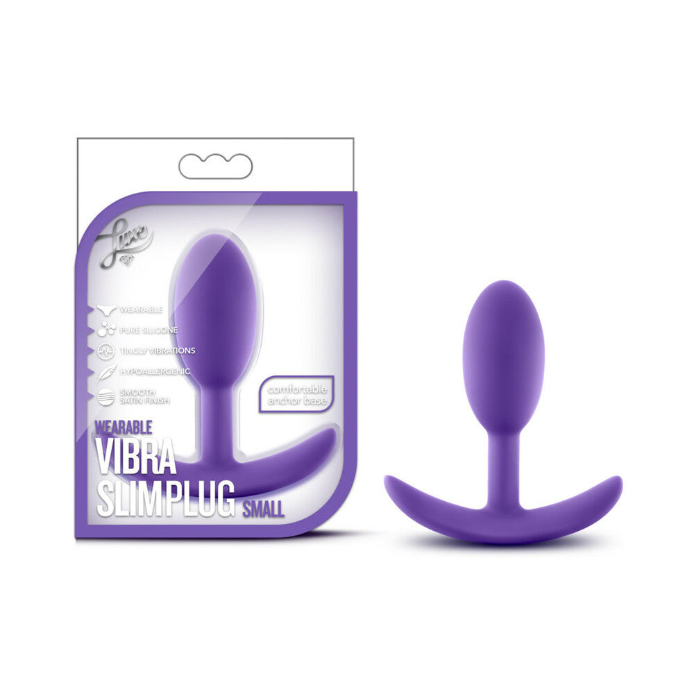 Blush Luxe Wearable Vibra Slim Plug Small Purple