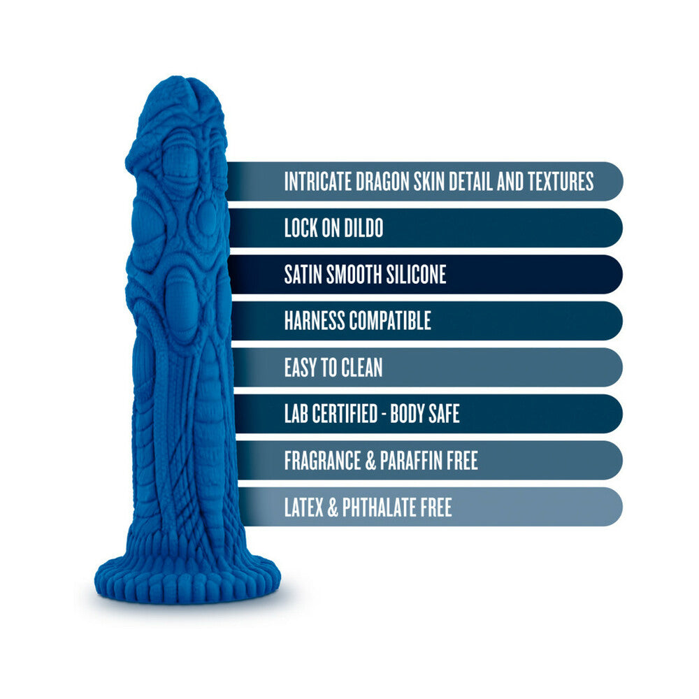 The Realm Draken 7.5in LockOn Dildo Blue