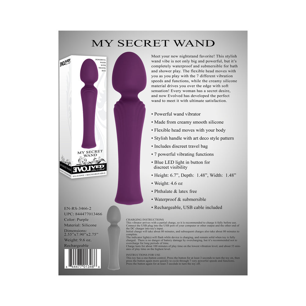 Evolved My Secret Wand Vibrator Purple