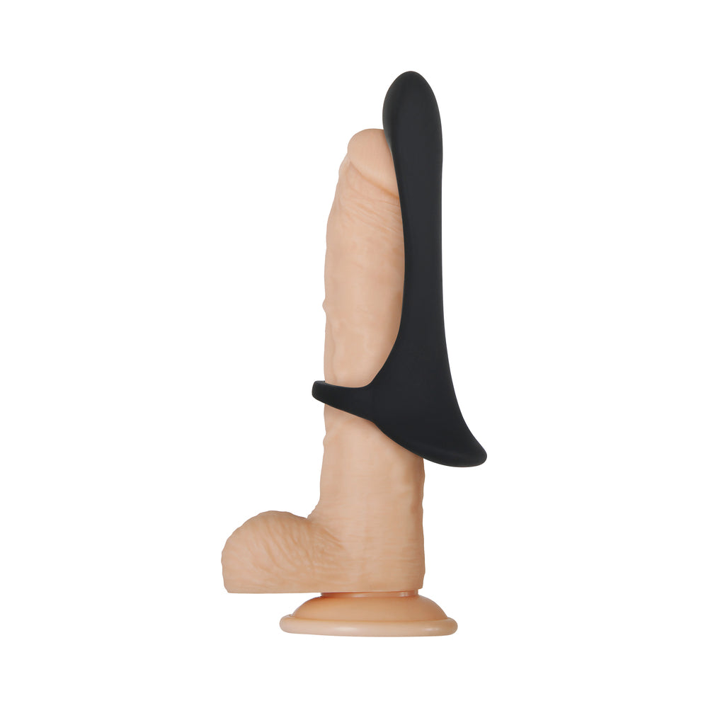 Funda vibradora para pene ZT Cock Armor, color negro