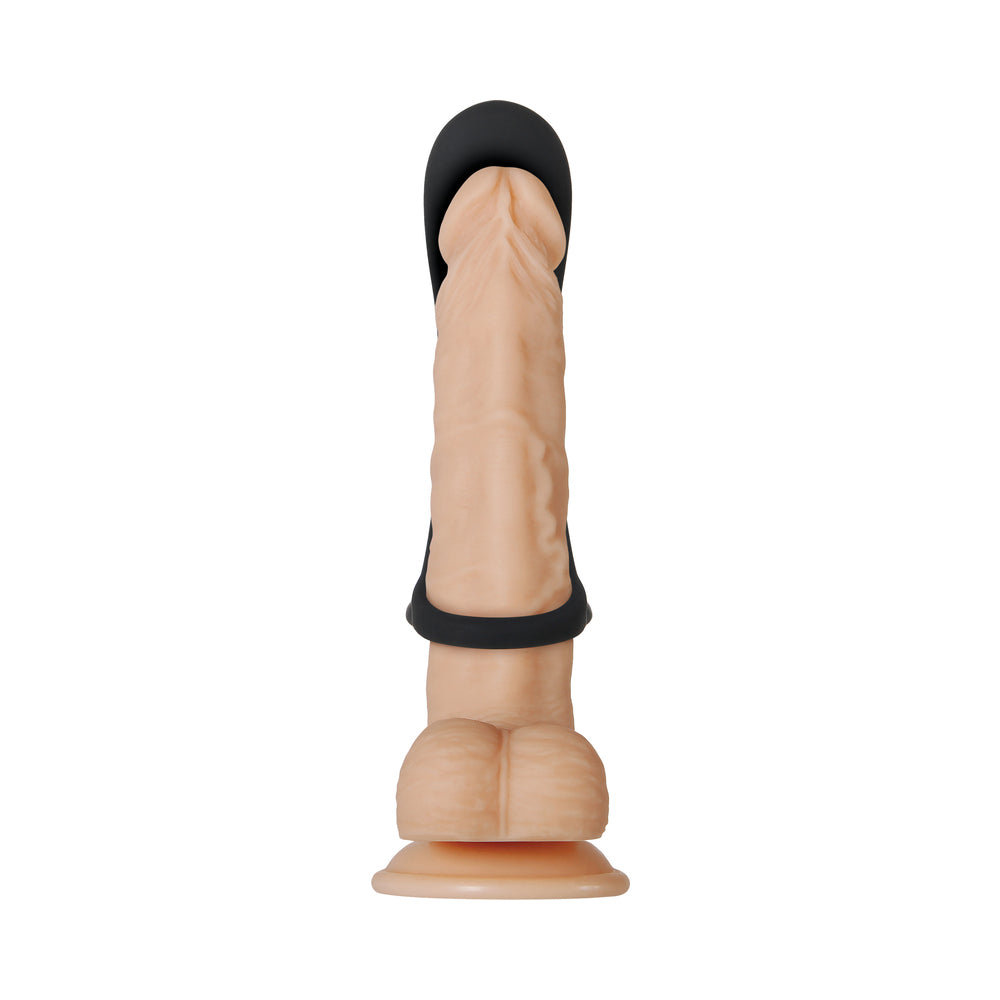 Funda vibradora para pene ZT Cock Armor, color negro