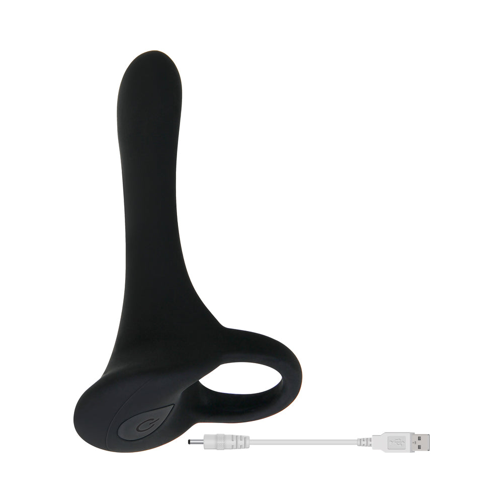 Funda vibradora para pene ZT Cock Armor, color negro