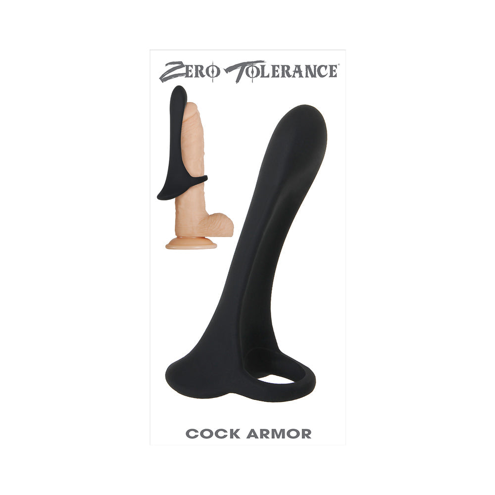 Funda vibradora para pene ZT Cock Armor, color negro