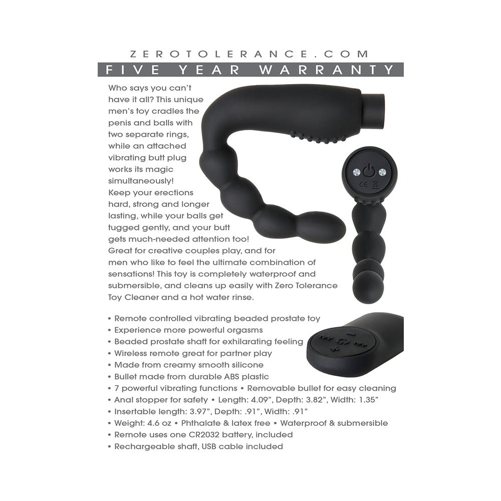 ZT Emperor Vibr Prostate Massager Blk