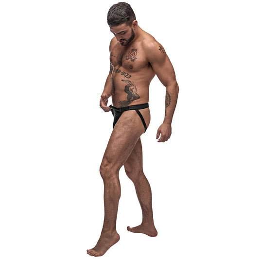 Male Power Grip & Rip Rip off Thong Black LX