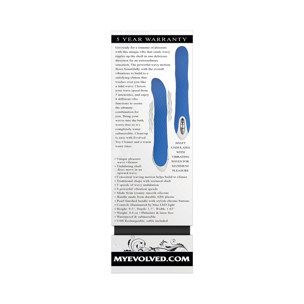 Evolved Tidal Wave Vibrator Blue