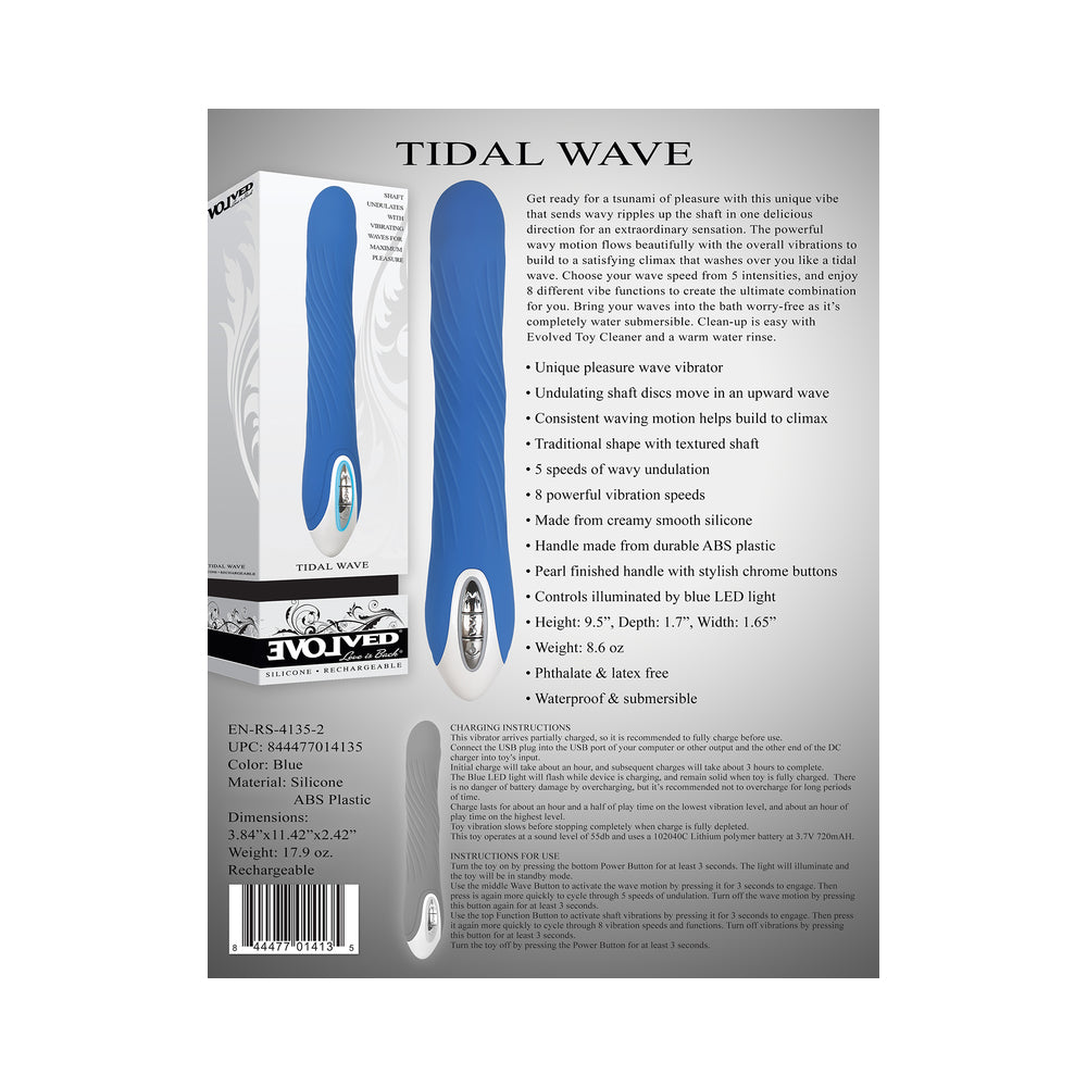 Evolved Tidal Wave Vibrator Blue