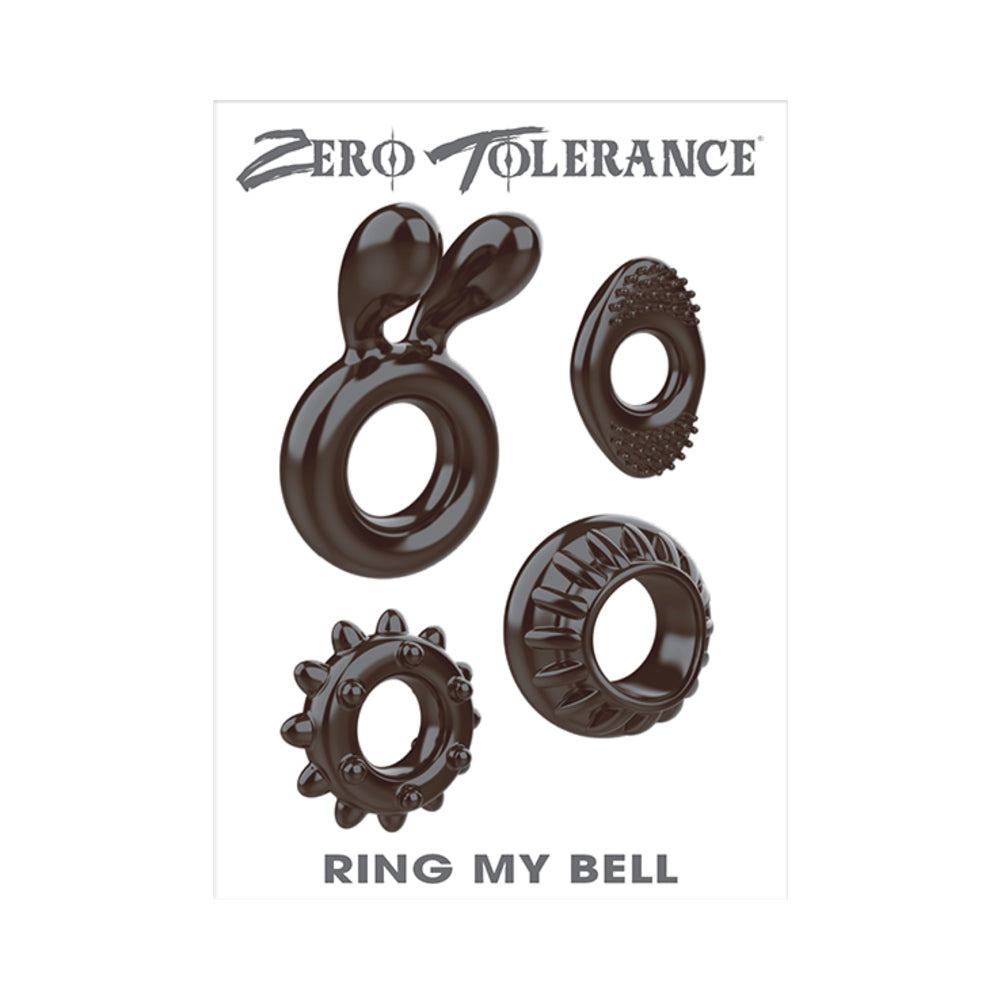 ZT Ring My Bell 4Pc Cockring Set Black