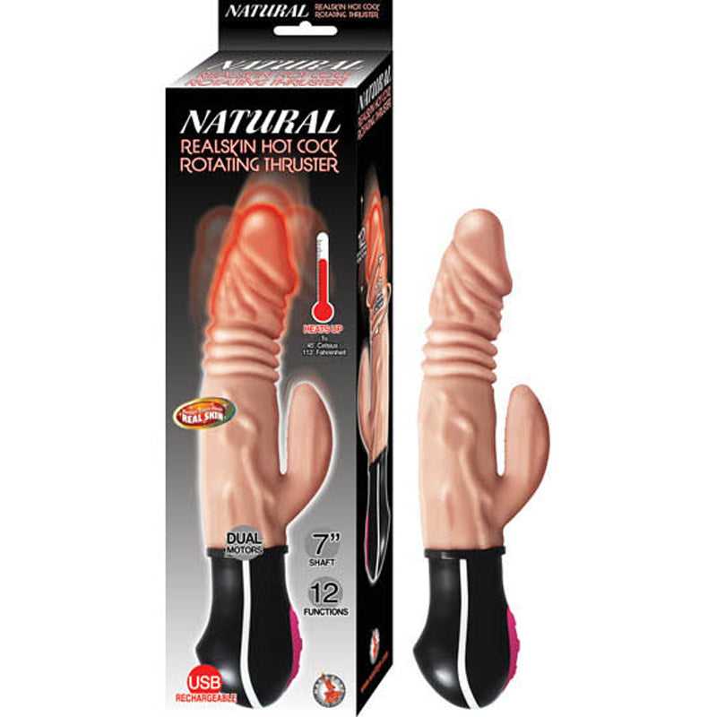 Natural Realskin Hot Cock Rotating Thruster Flesh