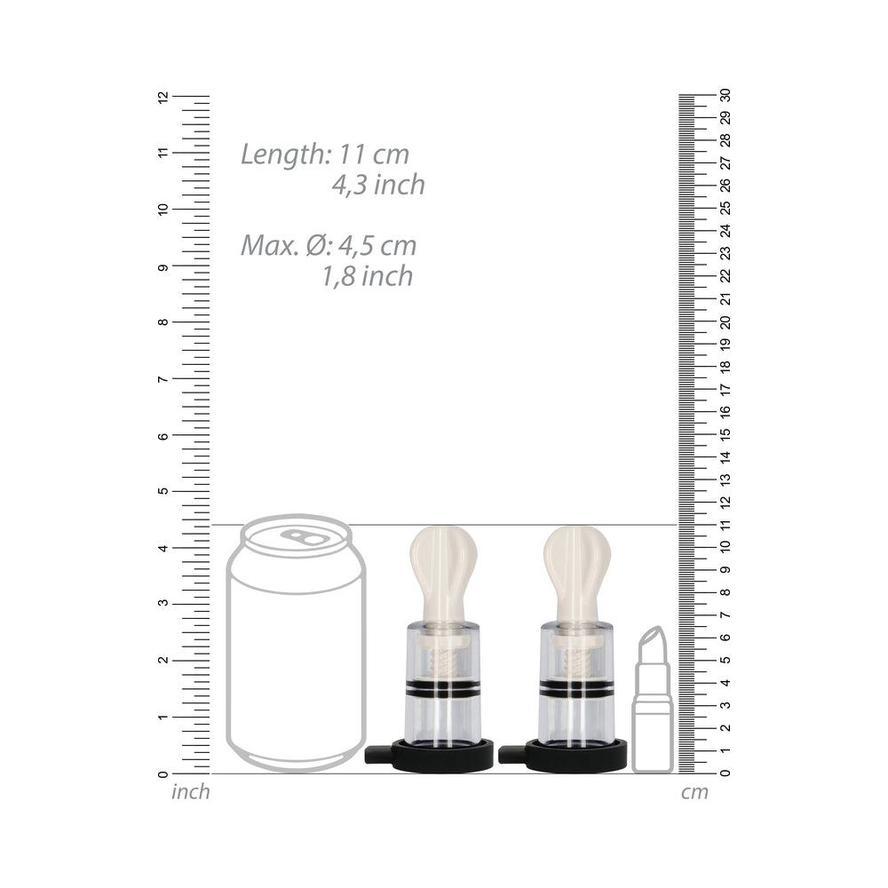 ElectroShock Remote-Controlled E-Stimulation Nipple Suckers White