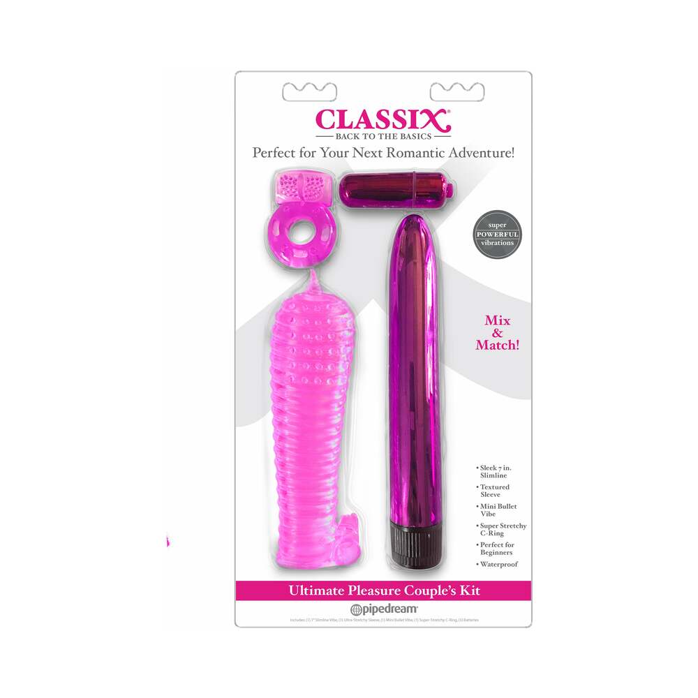 Pipedream Classix 4-Piece Ultimate Pleasure Couple's Kit Pink