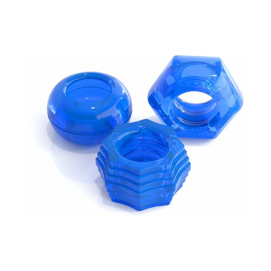 PD Classix Deluxe Cock Ring Set Blue