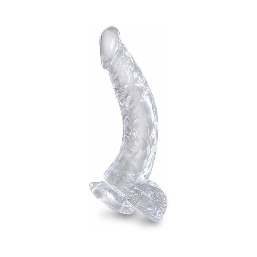 King Cock transparente de 7,5 pulgadas con bolas