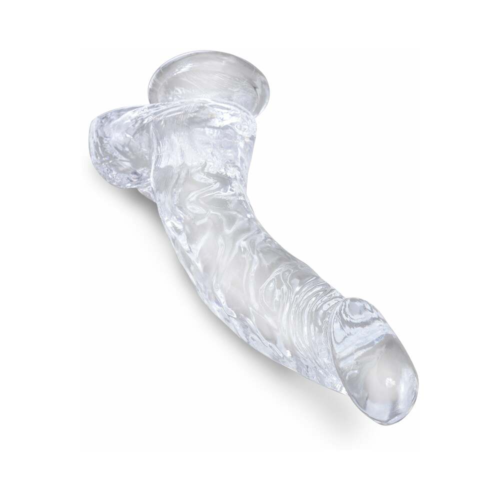 King Cock transparente de 7,5 pulgadas con bolas